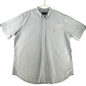 Ralph Lauren Classic Fit Chambray Oxford Button Down Mens‎ 3XLT Tall Light Blue